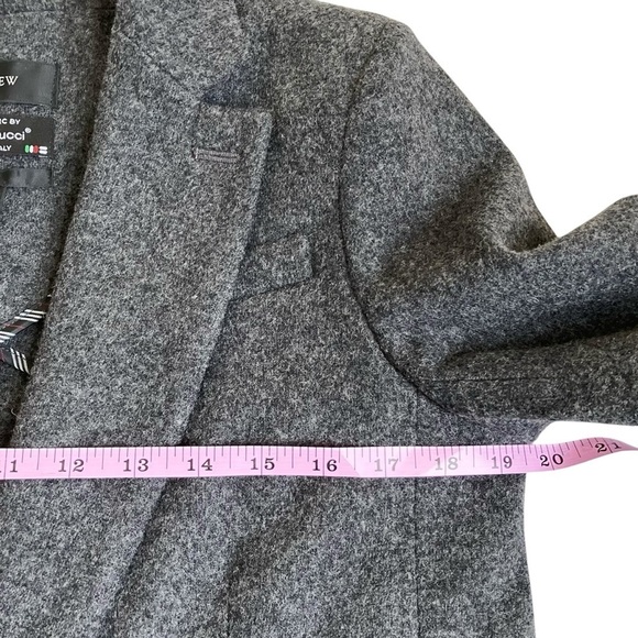 J. Crew Alfie Italian Wool Knit Blazer Jacket Charcoal Grey Heather Office Sz 6P - Picture 14 of 16